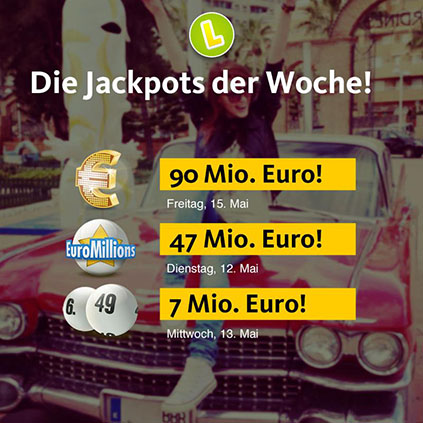 Übersicht der Lotto-Jackpots der Kalenderwoche 20