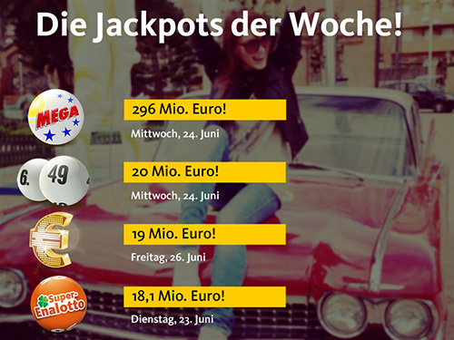 Jackpots der Woche Lottozahlen