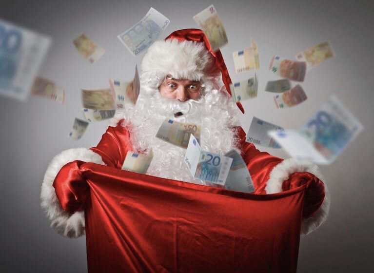 Lotto-Bescherung zu Weihnachten